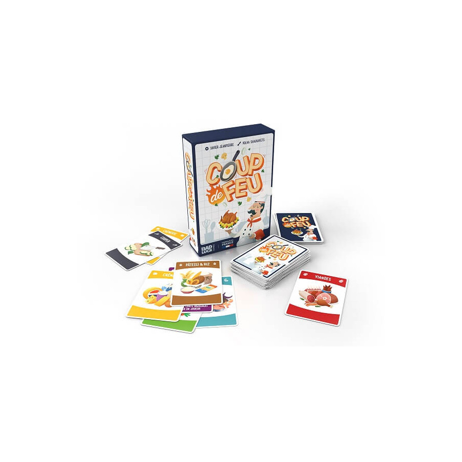 Boite et cartes du jeu Coup de feu - Bad Luck Games