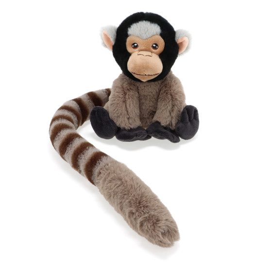 Peluche petit singe gris-noir 18 cm Collection Monkey Tails Keel Toys
