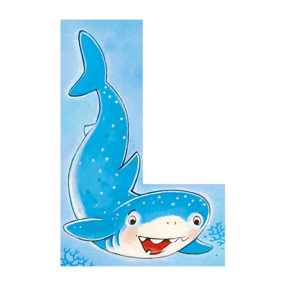 Puzzles cubes en bois animaux sauvages - requin - Goki