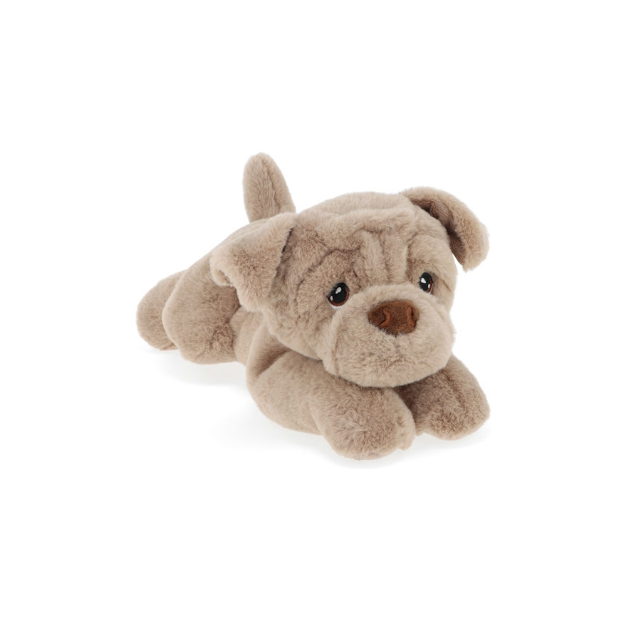 Peluche chien beige taupe 22 cm - Keeleco - Keeltoys