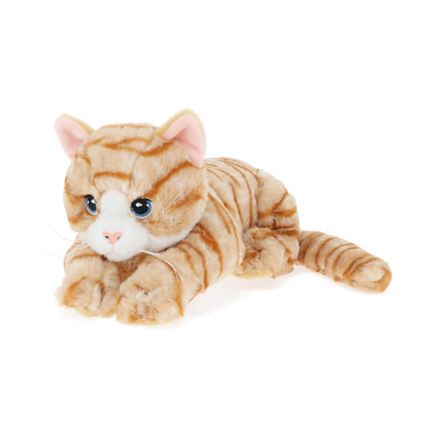 Peluches chat roux rayé 22 cm - Keeleco - Keeltoys