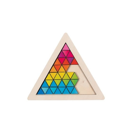 Jeu éducatif en bois - Puzzle fou en forme de triangle - Goki