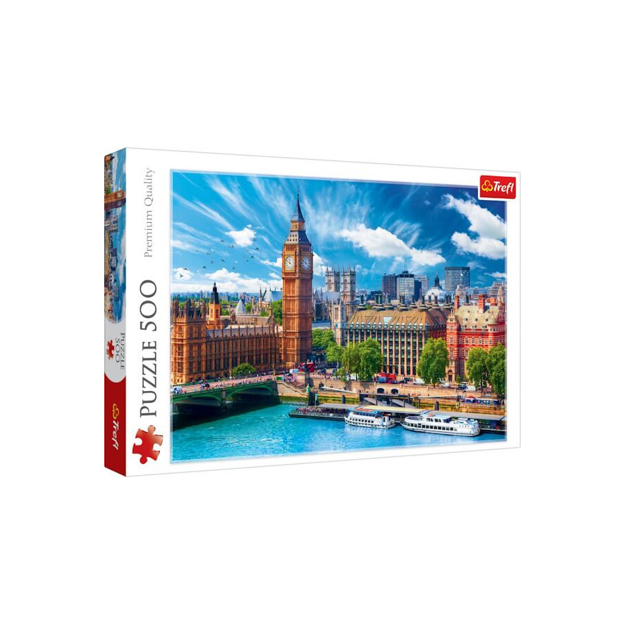 Boite-puzzle-Jour ensoleillé à Londres-500pieces-Trefl