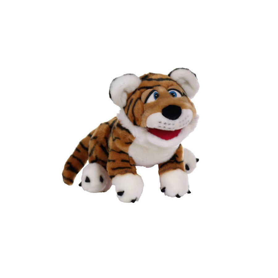 Marionnette-Paco der Tiger-Tigre-35cm-vue de coté-Living-Puppets