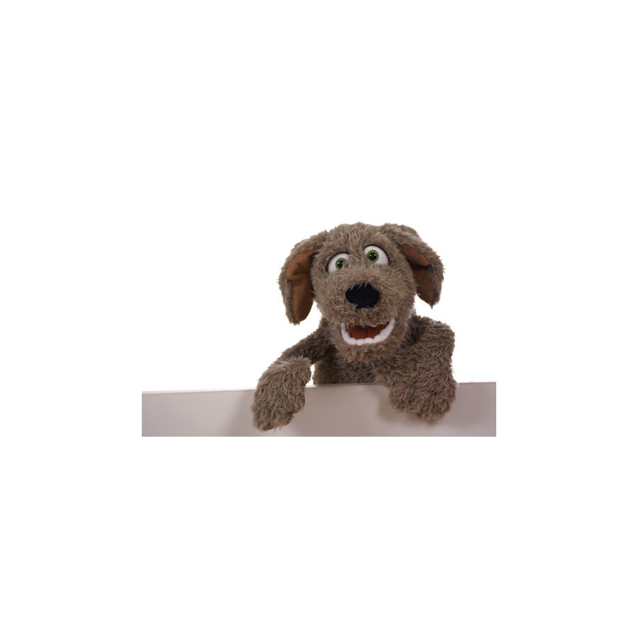 Marionnette-Curl le chien-45cm-vue 02-Living-Puppets