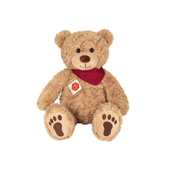 ours-teddy-Chilly-avec-foulard-rouge-40cm-fait-main-Teddy-Hermann-Collection