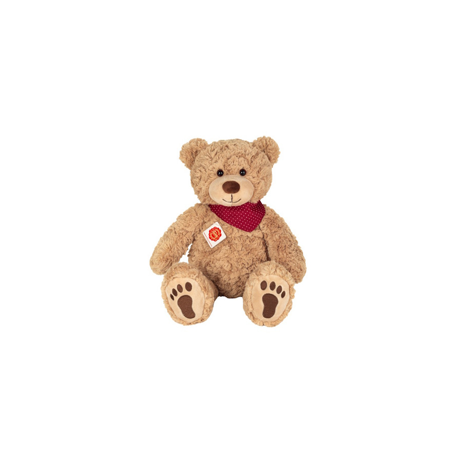 ours-teddy-Chilly-avec-foulard-rouge-40cm-fait-main-Teddy-Hermann-Collection