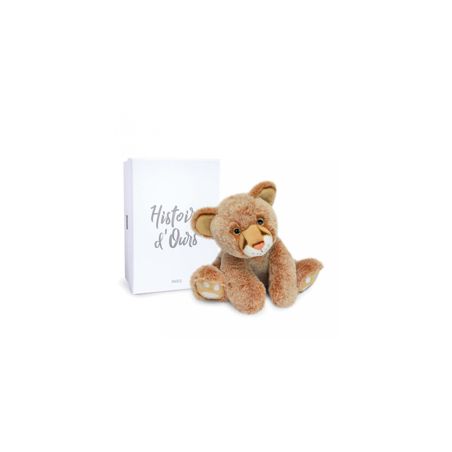 Coffret peluche Bébé lion-25cm-histoire-dours