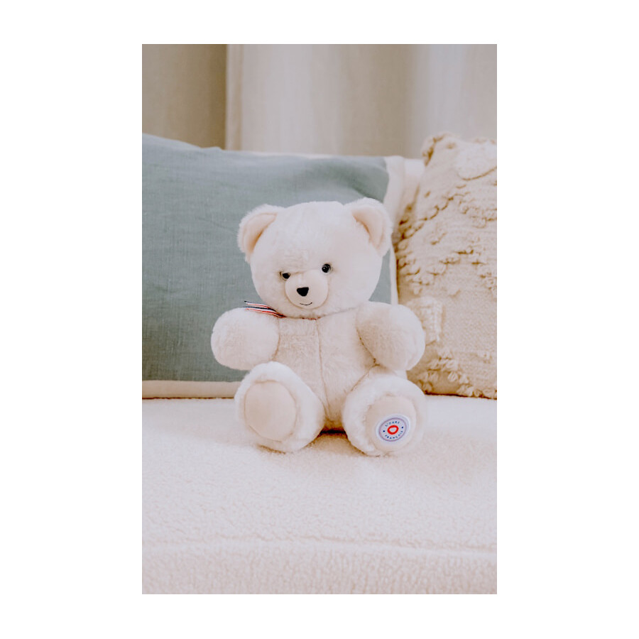 Ours Français ivoire doux 25 cm - Doudou et Compagnie
