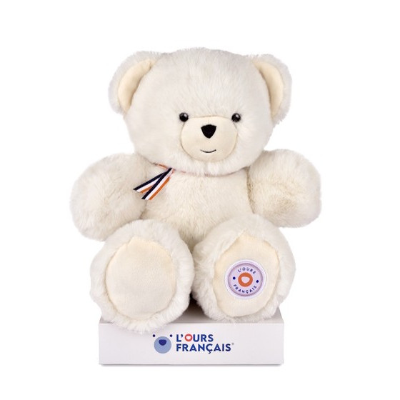 Ours Français le farceur 35 cm - ivoire doux - Fleximoov - Doudou et Compagnie