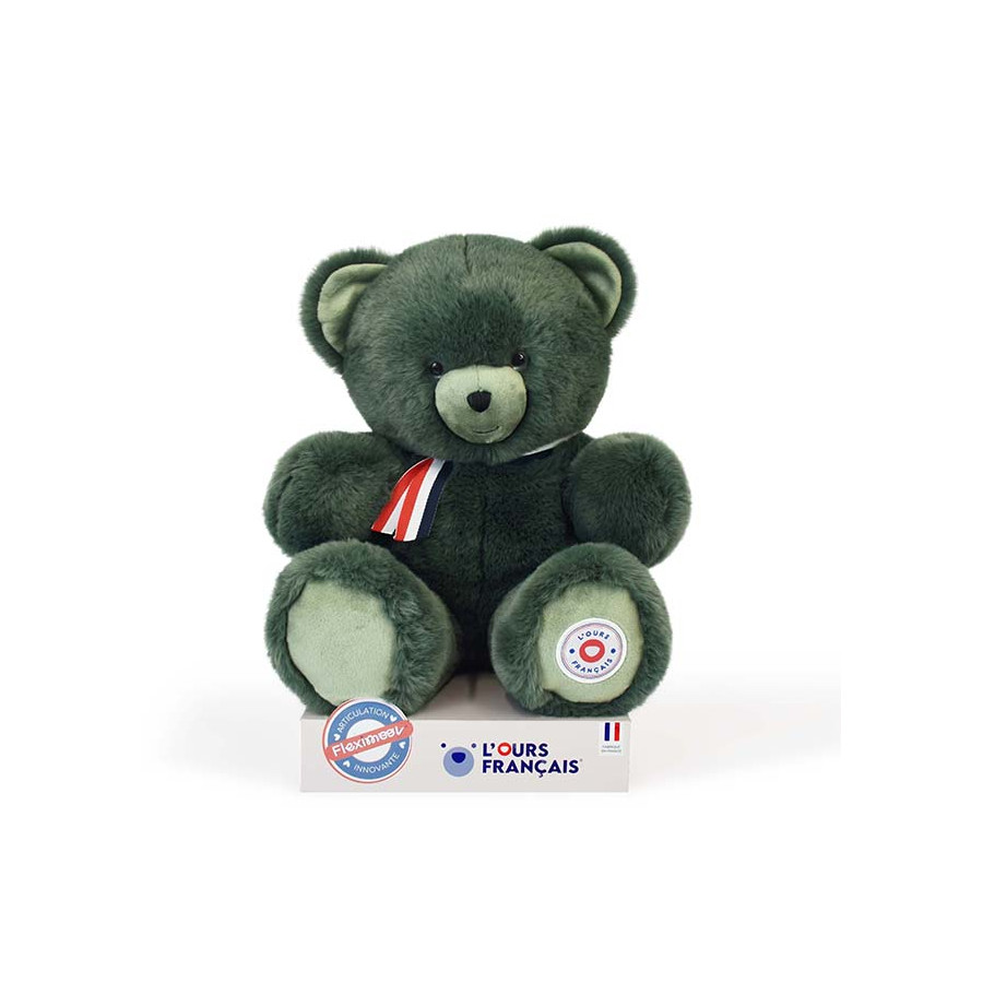 Ours Français l'aventurier 35 cm - kaki tendre - Fleximoov - Doudou et Compagnie Ours Français l'aventurier 35 cm - kaki tendre - Fleximoov - Doudou et Compagnie