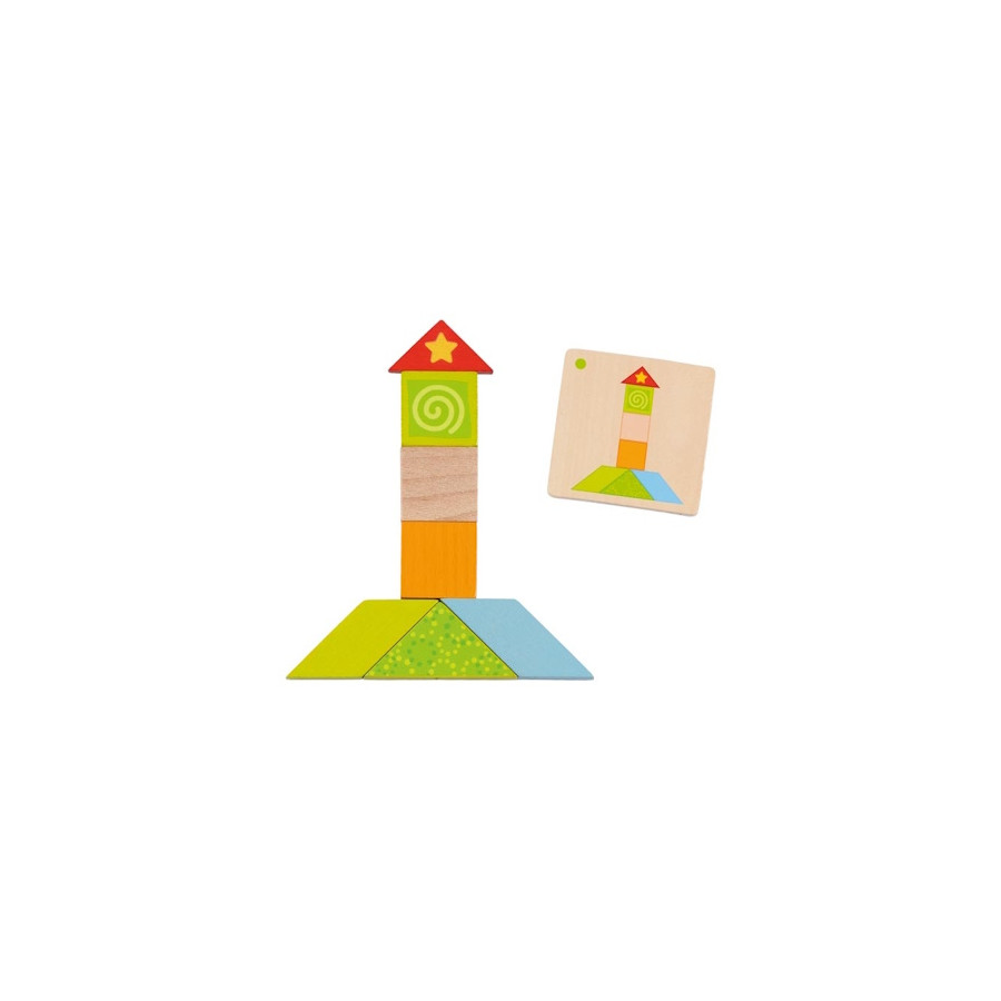 Tangram coloré - Modèle 01 - Goki