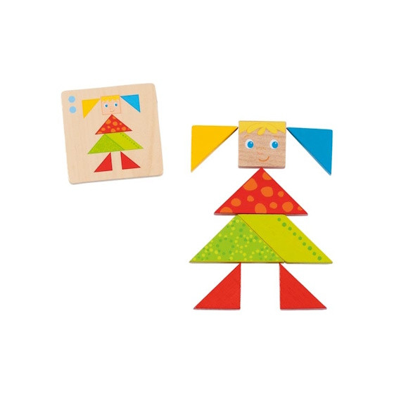Tangram coloré - Modèle 02 - Goki