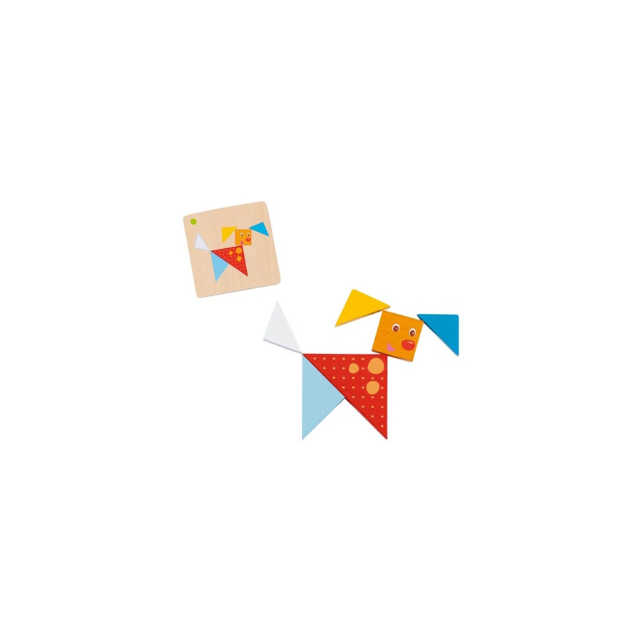 Tangram coloré - Modèle 04 - Goki