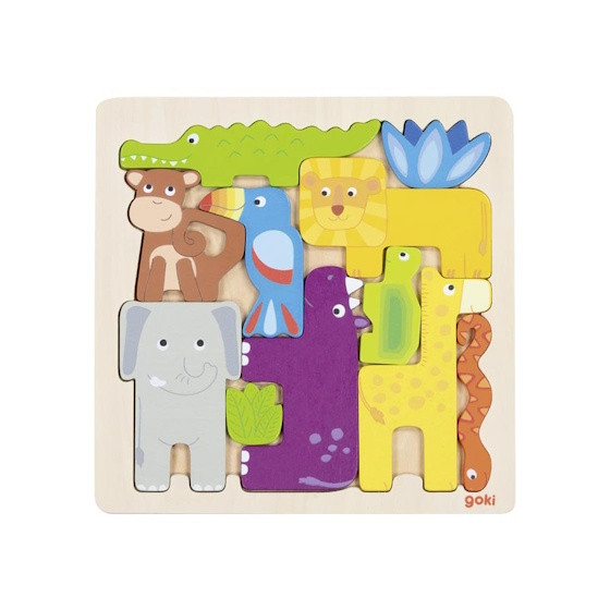 Puzzle en bois 11 pièces Safari - Goki