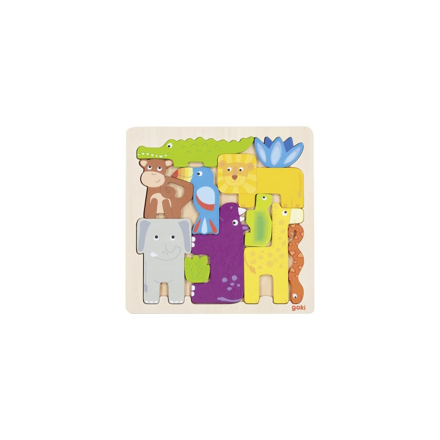 Puzzle en bois 11 pièces Safari - Goki