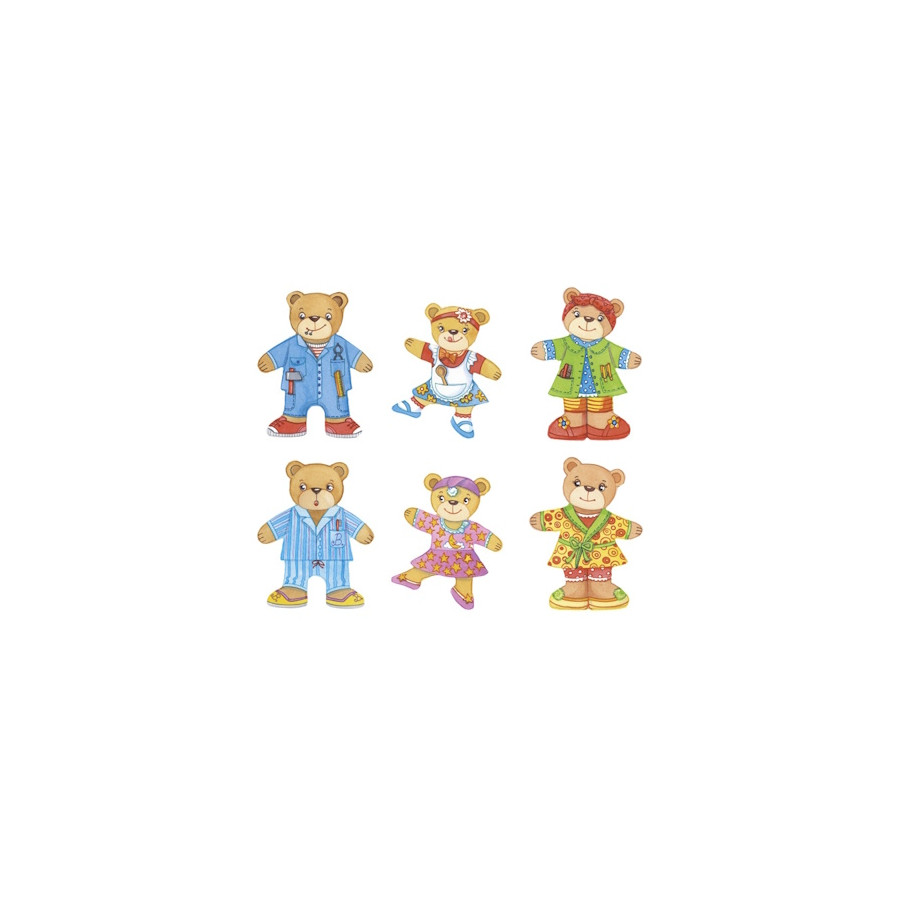 Puzzle Famille ours à habiller - Goki