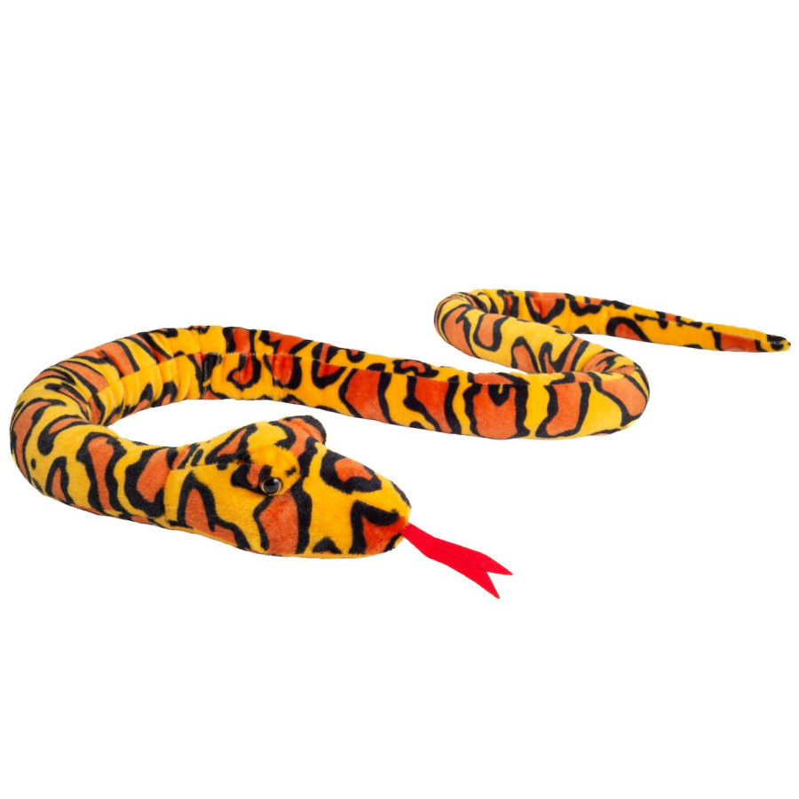 Serpent jaune orange en peluche 175cm -Teddy Hermann