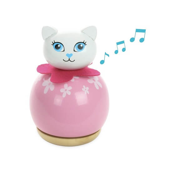 Boite à musique en bois Minette la chatte - Vilac