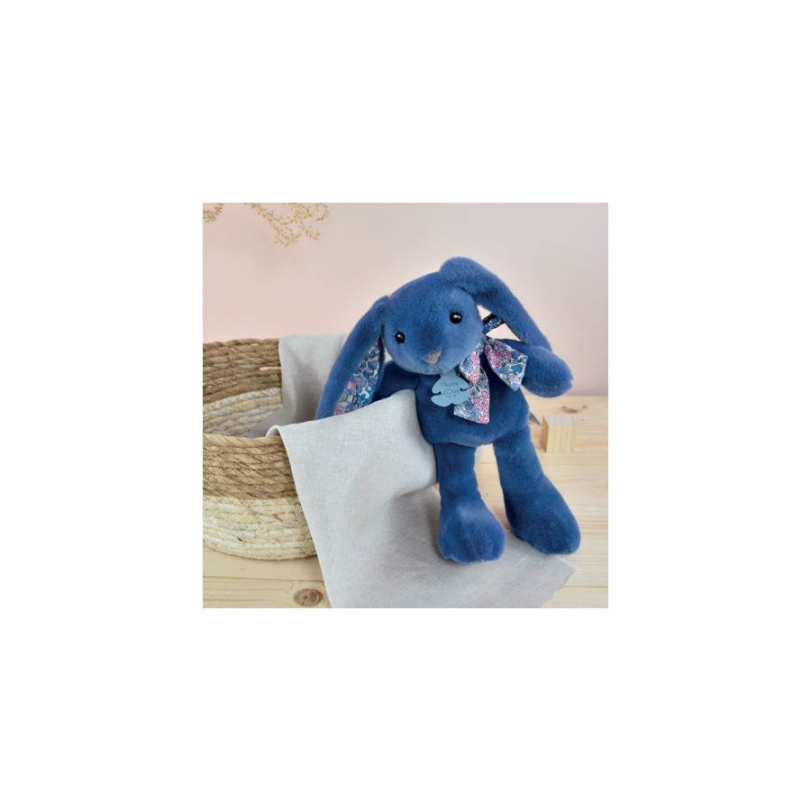 Photo-Copain Calin-Lapin-bleu-25 cm-Histoiredours