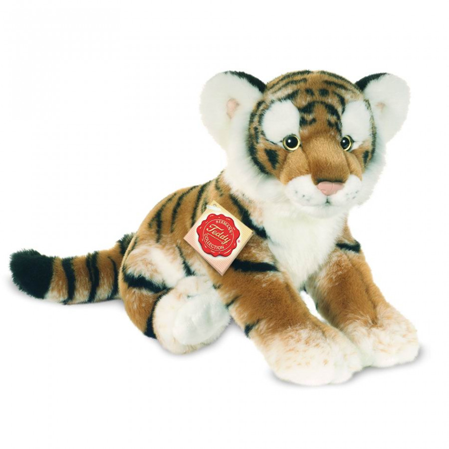 Tigre-Brun-en-peluche-Collection-Teddy-Hermann