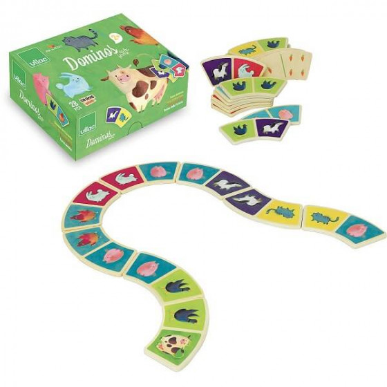 Coffret-et-pieces-Dominos-de-la-ferme-en-bois-Vilac